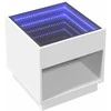 Naktinis staliukas su Infinity LED, baltas, 50x50x50cm