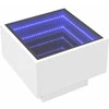 Naktinis staliukas su Infinity LED, baltas, 40x40x30cm