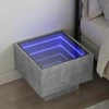 Naktinis staliukas su Infinity LED, betono, 40x40x30cm
