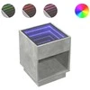 Naktinis staliukas su Infinity LED, betono, 40x40x50cm