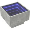 Naktinis staliukas su Infinity LED, betono, 40x40x30cm