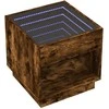 Naktinis staliukas su Infinity LED, dūminio ąžuolo, 50x50x50cm