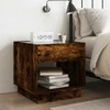 Naktinis staliukas su Infinity LED, dūminio ąžuolo, 50x50x50cm