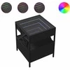 Naktinis staliukas su Infinity LED, juodas, 40x40x51cm