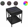 Naktinis staliukas su Infinity LED, juodas, 40x40x49cm