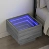 Naktinis staliukas su Infinity LED, pilkas ąžuolo, 40x40x30cm