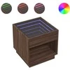 Naktinis staliukas su Infinity LED, rudas ąžuolo, 50x50x50cm