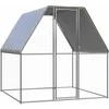 Narvas viščiukams, sidabrinis ir pilkas, 2x2x2m, plienas