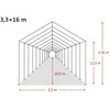 Nuimama palapinė gyvuliams, žalia, 3,3x16m, PVC, 550g/m²