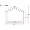 Nuimama palapinė gyvuliams, žalia, 3,3x3,2m, PVC, 550g/m²