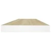 Pakabinama sieninė lentyna, ąžuolo/balta, 60x23,5x3,8cm, MDF