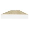 Pakabinama sieninė lentyna, ąžuolo/baltos, 80x23,5x3,8cm, MDF