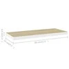 Pakabinama sieninė lentyna, ąžuolo/baltos, 80x23,5x3,8cm, MDF