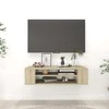 TV staliukas Pakabinama TV spintelė, ąžuolo, 100x30x26,5cm, apdirbta mediena