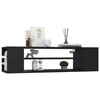 TV staliukas Pakabinama TV spintelė, juoda, 100x30x26,5cm, mediena