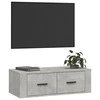 TV staliukas Pakabinama TV spintelė, betono pilka, 80x36x25cm, mediena