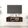 TV staliukas Pakabinama TV spintelė, dūminio ąžuolo, 100x30x26,5cm, mediena