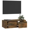TV staliukas Pakabinama TV spintelė, dūminio ąžuolo, 80x36x25cm, mediena