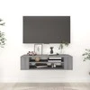 TV staliukas Pakabinama TV spintelė, pilka ąžuolo, 100x30x26,5cm, mediena