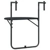 Pakabinamas balkono stalas, juodas, 60x64x83,5cm, plastikas