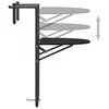 Pakabinamas balkono stalas, juodas, 60x64x83,5cm, plastikas