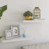 Pakabinamos lentynos, 2vnt., ąžuolo/baltos, 60x23,5x3,8cm, MDF