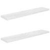 Pakabinamos lentynos, 2vnt., baltos, 120x23,5x3,8cm, MDF