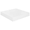 Pakabinamos lentynos, 2vnt., baltos, 23x23,5x3,8cm, MDF