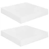 Pakabinamos lentynos, 2vnt., baltos, 23x23,5x3,8cm, MDF