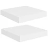 Pakabinamos lentynos, 2vnt., baltos, 23x23,5x3,8cm, MDF