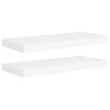 Pakabinamos lentynos, 2vnt., baltos, 60x23,5x3,8cm, MDF