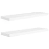 Pakabinamos lentynos, 2vnt., baltos, 90x23,5x3,8cm, MDF