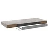 Pakabinamos lentynos, 2vnt., betono pilkos, 60x23,5x3,8cm, MDF