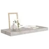 Pakabinamos lentynos, 2vnt., betono pilkos, 60x23,5x3,8cm, MDF