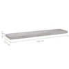 Pakabinamos lentynos, 2vnt., betono pilkos, 90x23,5x3,8cm, MDF
