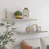 Pakabinamos lentynos, 2vnt., betono pilkos, 90x23,5x3,8cm, MDF
