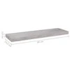 Pakabinamos lentynos, 2vnt., betono pilkos, 80x23,5x3,8cm, MDF