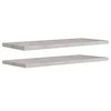Pakabinamos lentynos, 2vnt., betono pilkos, 90x23,5x3,8cm, MDF