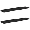 Pakabinamos lentynos, 2vnt., juodos, 120x23,5x3,8cm, MDF