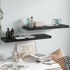 Pakabinamos lentynos, 2vnt., juodos, 80x23,5x3,8cm, MDF