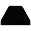 Pakabinamos lentynos, 2vnt., juodos, 90x23,5x3,8cm, MDF