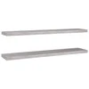 Pakabinamos lentynos, 2vnt., pilkos, 120x23,5x3,8cm, MDF