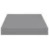 Pakabinamos lentynos, 2vnt., pilkos, 23x23,5x3,8cm, MDF