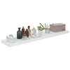 Pakabinamos lentynos, 4vnt., baltos, 120x23,5x3,8cm, MDF
