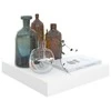 Pakabinamos lentynos, 4vnt., baltos, 23x23,5x3,8cm, MDF