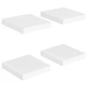 Pakabinamos lentynos, 4vnt., baltos, 23x23,5x3,8cm, MDF