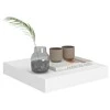 Pakabinamos lentynos, 4vnt., baltos, 23x23,5x3,8cm, MDF