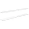 Pakabinamos lentynos, 4vnt., baltos, 90x23,5x3,8cm, MDF