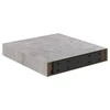Pakabinamos lentynos, 4vnt., betono pilkos, 23x23,5x3,8cm, MDF