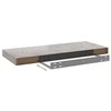 Pakabinamos lentynos, 4vnt., betono pilkos, 60x23,5x3,8cm, MDF